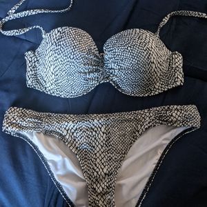 Victoria's secret black and white print bikini